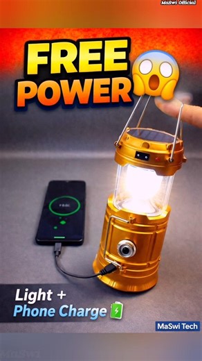 Smart Solar Lantern 😱 Phone Charge + Light 🔥 #Shorts