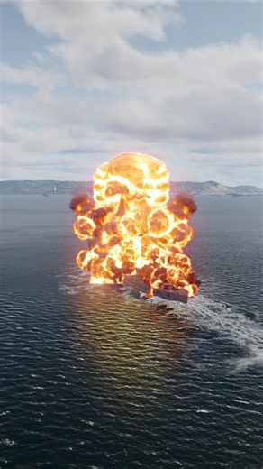 US Navy Battleship Destroyed by Air Attack! #shorts #ytshorts