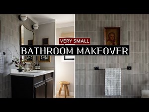 DIY SMALL BATHROOM MAKEOVER | No Demo Peel & Stick Tile!?