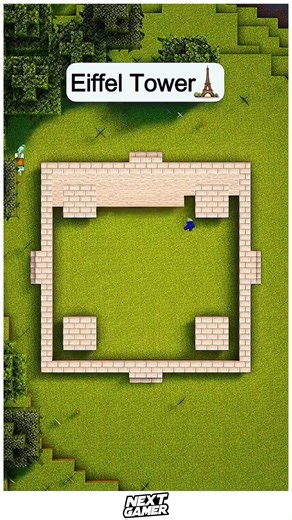 NextGamer on Instagram: "🌆 Minecraft Eiffel Tower Build With Detailed Structure and Realistic Monument Feel 🗼 🌆 🌆✨ Create a realistic Eiffel Tower featuring clean symmetry, strong framework, and glowing lights that highlight its beauty across the skyline. Ideal for creative worlds, cinematic shots, or travel-themed builds, this tower becomes a proud centerpiece in any Minecraft city. Want a full Paris-style city next? ✨🏙️ #MinecraftBuilds #EiffelTower #WorldLandmark #CreativeStructures #Min