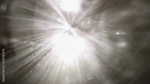 Under the shower jet, footage taken from below of a shower spraying water jets inside a bathroom bathtub. Wasting of water concept. Stock Video