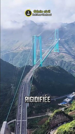 The Chinese bridge that makes mountains bend 😍 #shorts