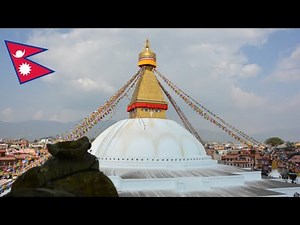 STUNNING BOUDHANATH STUPA AND GIANT BUDDHA: KATHMANDU, NEPAL (4K)