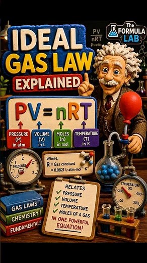 IDEAL GAS LAW EXPLAINED | PV = nRT | THE FORMULA LAB | #idealgaslaw