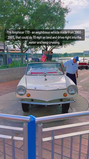 Did you know they made amphibious cars in the 1960s? They are still in operation at Disney Springs in Florida. #amphicar #disney #amphibiousvehicle | Lance Aerial Media