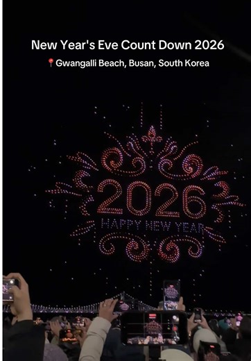 New Year 2026 Countdown at Gwangalli Beach, Busan
