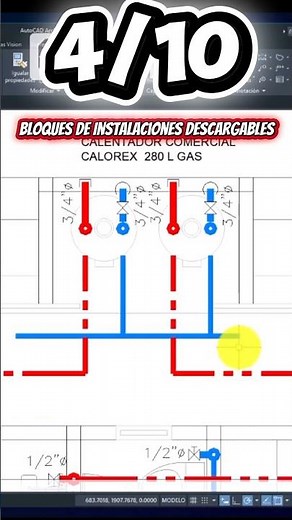 Hydraulic Installation Plan - Downloadable Blocks #4. #hydraulicastrillingplan #hydraulicplan