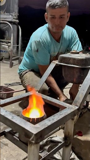 Estufa que funciona con aceite quemado 🔥🛢️🍲🥫🥣 “un gran invento “