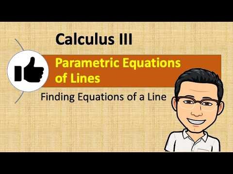Parametric Equations of Lines: Finding Equations of a Line #calculus3