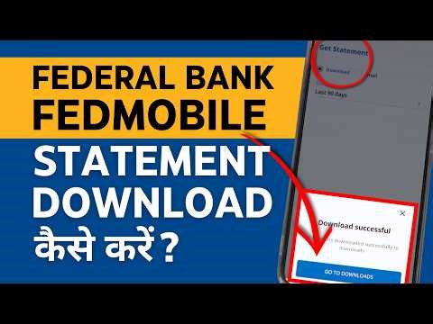 Federal Bank App se Statement Kaise Nikale? How to Download Bank Statement from FedMobile?