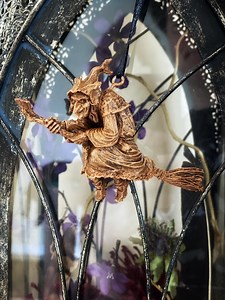 La Befana the Witch Ornament, Hand Painted Resin Sculpture |rustic Folklore Crone Figurine |christmas Witch Pagan Ornament for Holiday Decor - Etsy