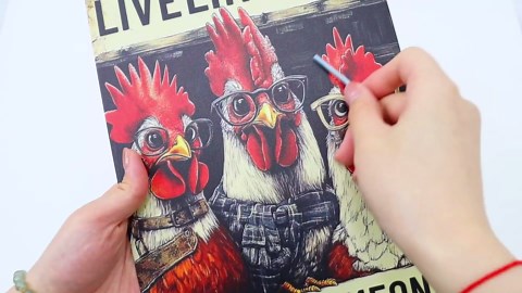 Vintage Chicken Signs-Funny Chicken Decor Sign Live Like Someone Left The Gate Open Tin Sign for Home Chicken Coop Farm Fence Kitchen Bathroom Bedroom Wall Decor 8x12 Inches