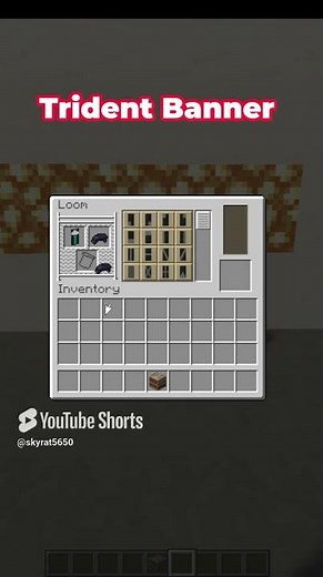 Minecraft How to Make Trident Banner🔱#shorts