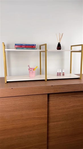 Nicho industrial de parede #dourado #decor #decoracao