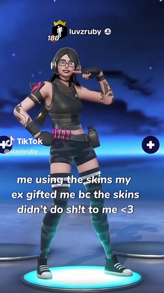| just cuz you did something to me doesn’t mean the skins did 🥰 | ib; fyp | #follow #l4l #cute #baddie #love #xo #trendy #real #gamergirl #gamer #fyp #foryoupage #chrysquad🍒 #fortnite #alarmruby