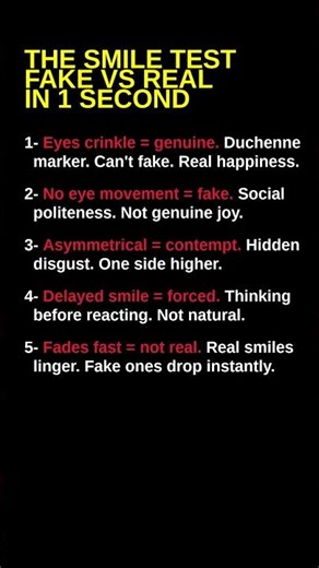 The Smile Test: Fake vs Real in 1 Second 😊 #psychologyfacts #viral #humanbehavior
