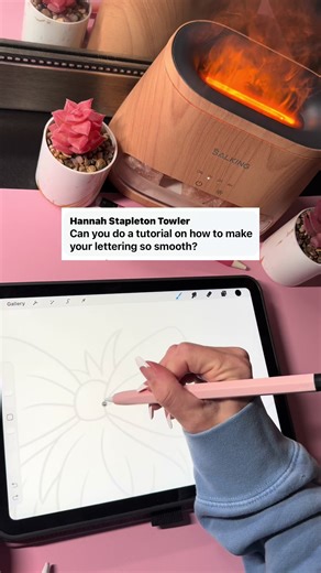 Some tips for keeping your lines smooth! #procreate #procreatewithgabbie #procreatebeginnertips #howtoonprocreate #ipadlettering