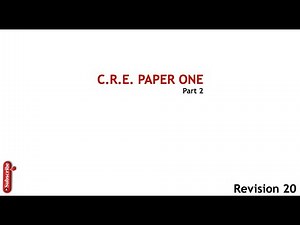 cre paper 1 questions and answers | Kcse cre paper 1questions and answers pdf download | revision 20