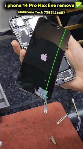 i phone 14 Pro Max line remove ✅️ #glasschange #restoration