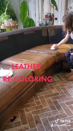 Leather Re-Coloring: How to Restore Worn Sectional Couch