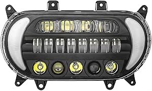 LED Headlight with DRL Turn Signals Motorcycle Headlamp Daytime Running Side Lights Fit for Touring Road Glide 2015-2024