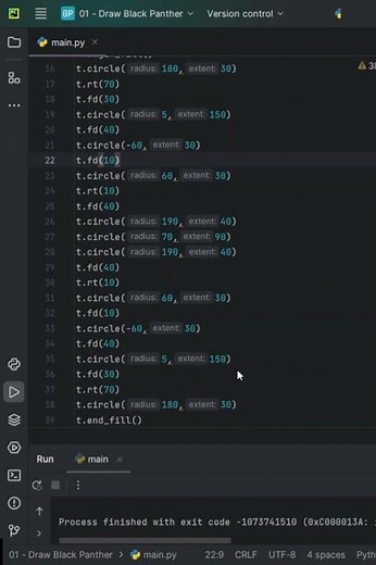 Creating a Black Panther with Python Turtle #coding #pythonturtle