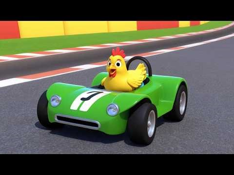 Chicken Tries to Stop a Speeding Formula 1 Car | Funny Kids Nursery Rhyme Animation
