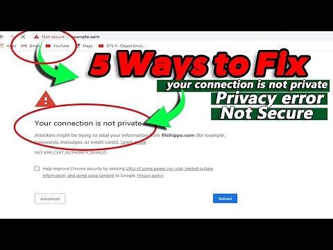 How to fix Your connection to is not private or Privacy error ? Google Chrome & Other Browsers