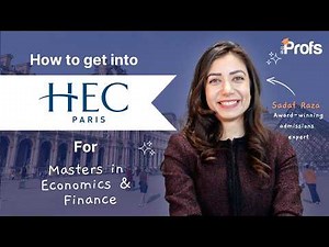 HOW DO YOU GET INTO HEC MASTERS IN ECONOMICS AND FINANCE?