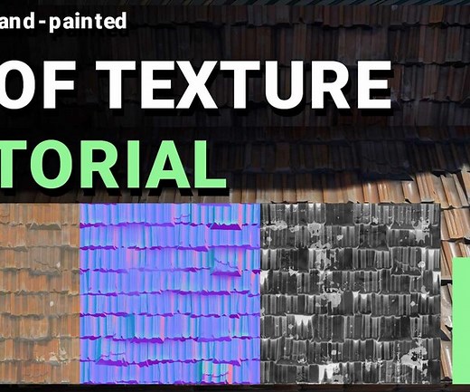 ArtStation - Roof Tile Texture - Complete Workflow From 3D Modeling to Photoshop | Tutorials
