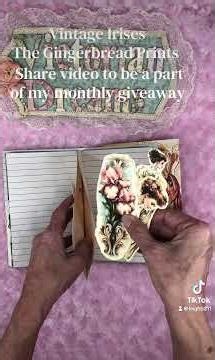 Vintage Irises Journal using ‪@thegingerbreadprints‬