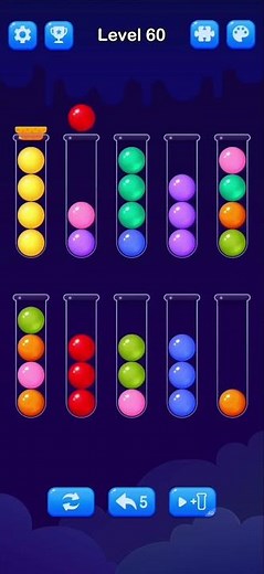 Ball Sort Level 60 Walkthrough Solution Android/iOS