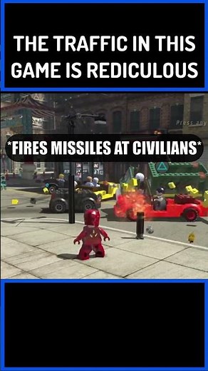 Fixing Lego Traffic Problems with Iron Man #legomarvel #legogames