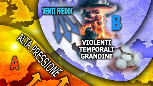 Nuova fase di forti temporali anche grandine