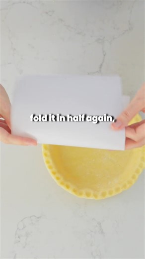 Here’s how to cut the perfect circle of parchment paper — every time! Gemma Stafford shares her simple folding trick to get a perfectly sized parchment liner for any pie dish, cake pan, or baking tray. | Bigger Bolder Baking