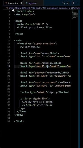 Create Registration Form Using HTML CSS & JavaScript