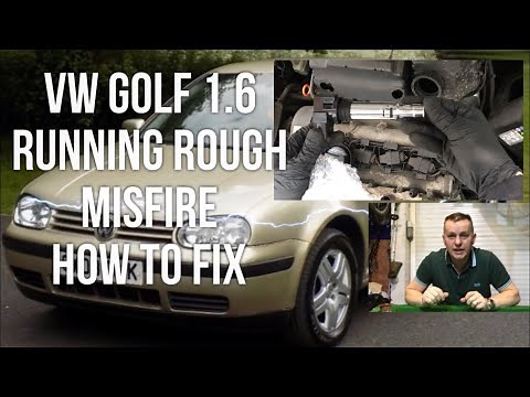 VW Golf 1.6 Running Rough, Misfire, How To Repair Replace Ignition Coil Also Polo