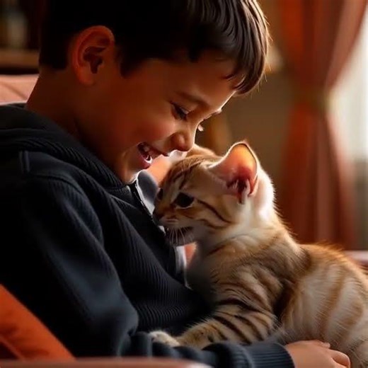 Secret Sharing Between Boy and Kitten!
