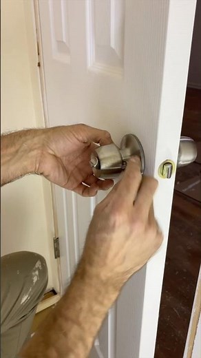 How to tighten screws on door handle #handyman #diy #doors