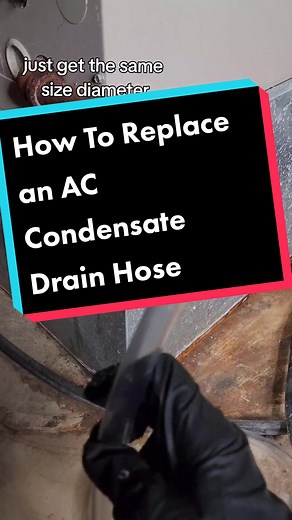 Keeping your AC condensate drain line clean is the key to cool & clean air. You can flush vinegar down the hose every few months. If it's really bad like mine, you can replace it yourself. #thedailydiy #diy #doityourself #diyproject #hvac #homemaintenance