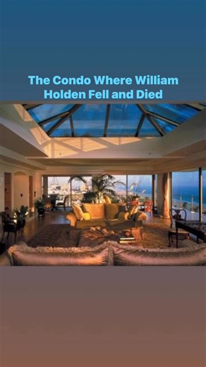 The penthouse apartment that William Holden was living in when he died. It didn't look like this, however. From Findadeath.com: In November of 1981, Holden was living in Santa Monica, California, on Ocean Avenue. He was partial owner of the building at #535. The Shorecliff Towers. Holden's apartment was on the fourth floor, number 43. He was notoriously private. Even neighbors of many years only received a quick nod from the grump. He also had the habit of disappearing for many days, without not