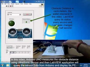 Ultra Sonic Sensor Arduino LabVIEW