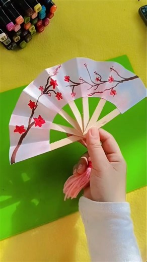 Cherry blossom 🌸 fan |#diy #smartartandcrafts #art #trending #viralvideo