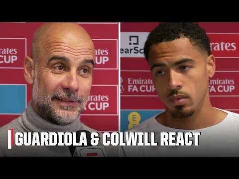 ‘WHAT A FINISH!’ 🔥 Pep Guardiola & Levi Colwill react to Man City’s FA Cup win | ESPN FC
