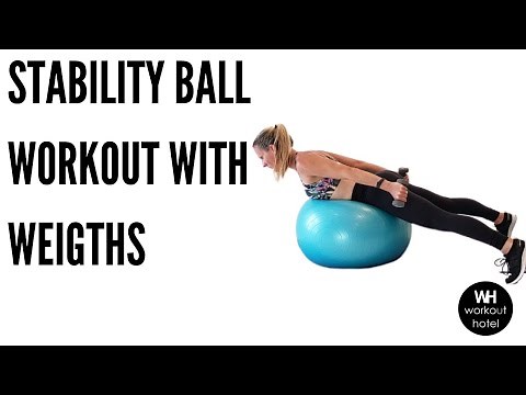 STABILITY BALL WORKOUT WITH WEIGHTS (FULL BODY)