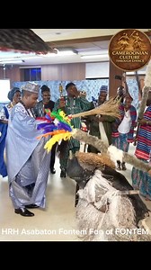 Follow and connect for more. HRM Asabaton Fontem, with royal grace and ancestral authority, blesses the dancers, affirming the sacred bond between tradition, leadership, and the people. His blessing sanctifies the moment and strengthens the continuity of our cultural heritage. Lebialem Southwest Cameroon. #royalty #Love #usa #beautyinblack #beats #unity #dance | Cameroonian Culture Through Dance