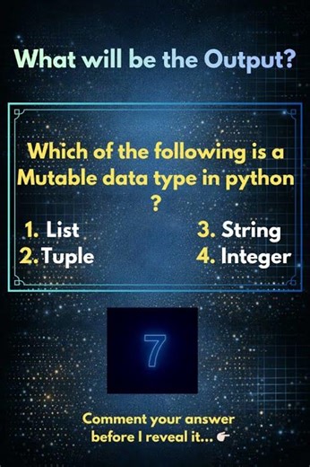 Python Interview Trap #27🔥 | Which Data Type Is Mutable? 🐍 #python #facts #quiz #codingbat #coding
