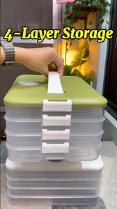 4-layer Multi Storage Stackable Food Container for organizing snacks like cookies, mini donuts