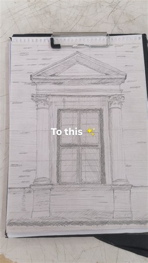 Zainab on Instagram: "Architectural free hand drawing : hatching method #architecture #sketches #drawing #freehand #archistudent #architecturalengineering #art #reveal"