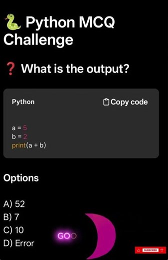 Can You Solve This Python Addition Operator MCQ? 🐍🤔 | Quiz #2